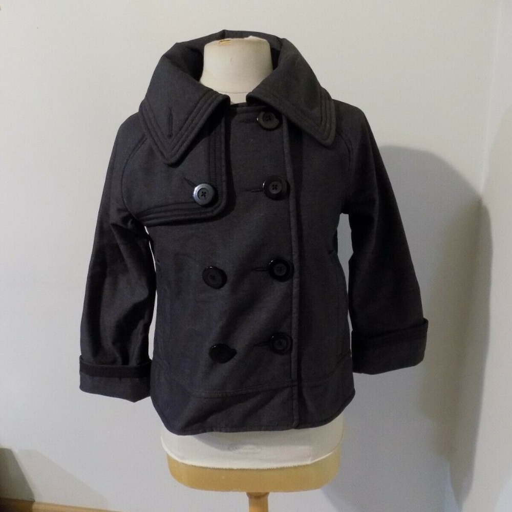 LULULEMON Gray Double Breasted Button Front Coat,